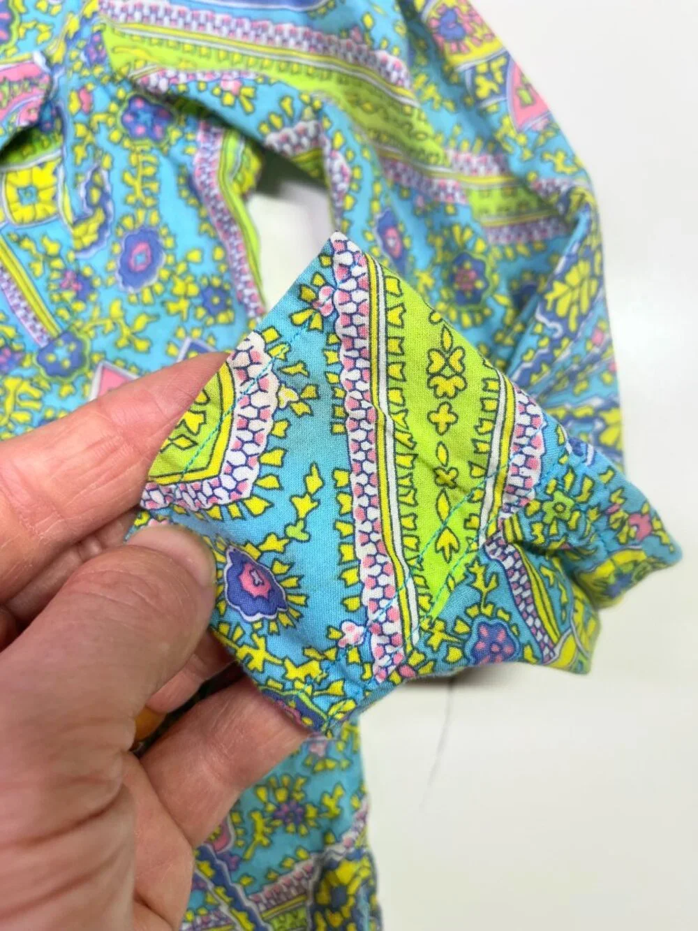 Ralph Lauren Girl's Size 4 / 4T Paisley Pearl Snap Shirt Cotton Long Sleeve